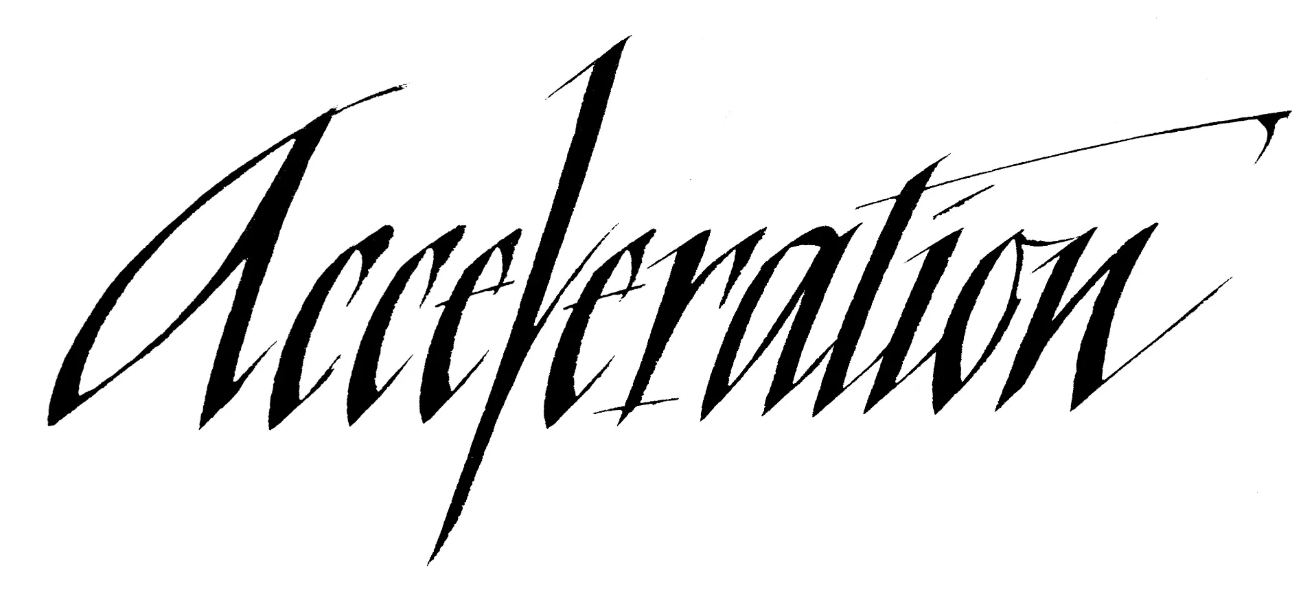 Pointed Italicで書かれたAcceleration画像