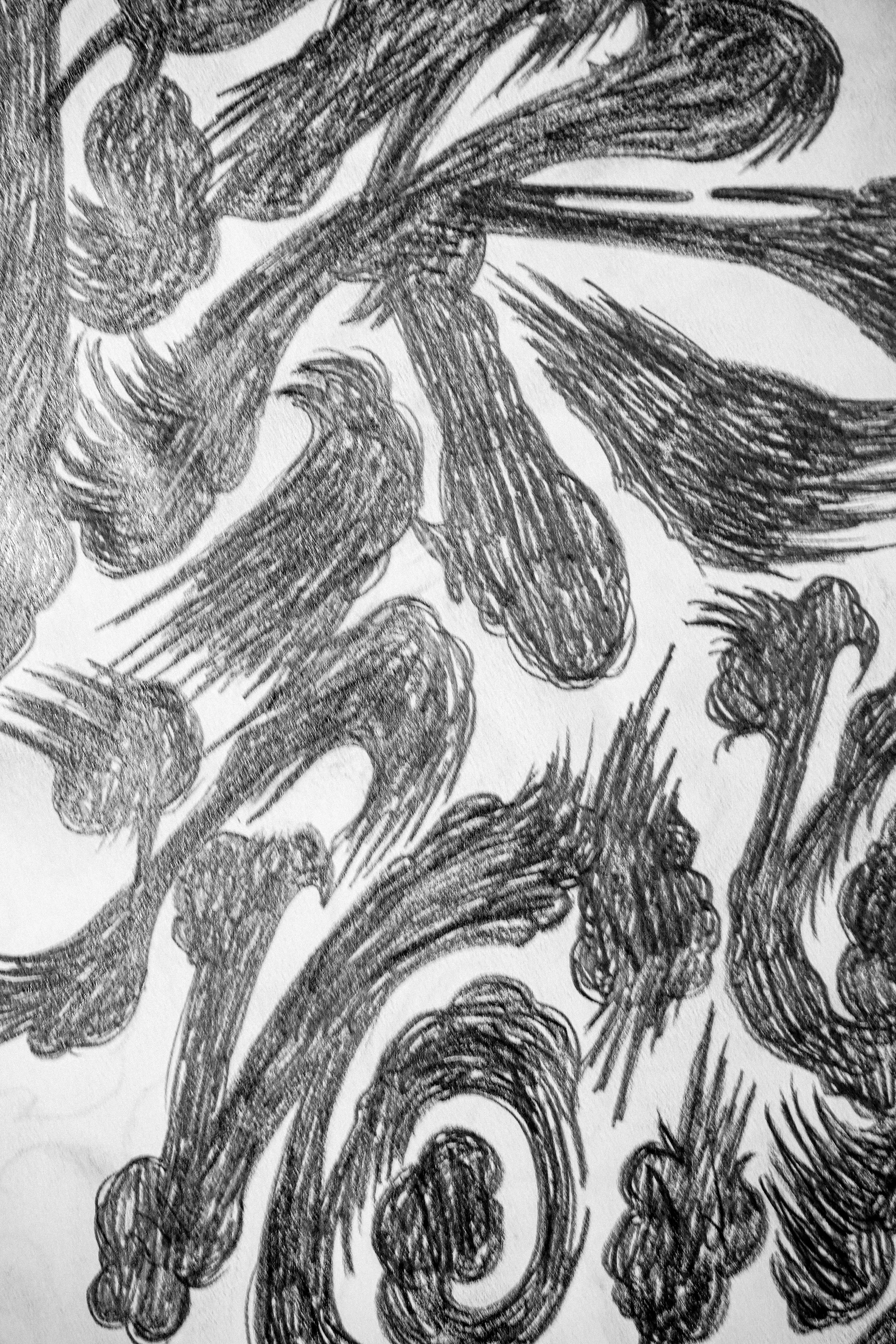鉛筆画の髭文字